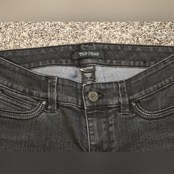 White House Black Market Contour Skinny Crop Jeans Size 2 - Picture 4 of 6